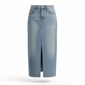 Women's Denim Maxi Skirt high slit American eagle